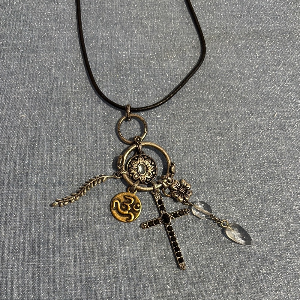 Lucky Brand Gold and Silver Charm Necklace